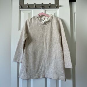 J Crew crewcuts size 12 cream color sweatshirt with lace collar